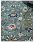 Wool Area Rug Gray Beige Ivory - Hand Knotted Traditional Oushak by The Rug Decor