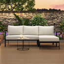 Alora Outdoor 3-Person L-Shaped Patio Sofa With Iron Frame And Thick Cushions [No Coffee Table] (SAK70213) by SAKSBY WHOLESALE