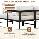 Alora Outdoor 3-Person L-Shaped Patio Sofa With Iron Frame And Thick Cushions [No Coffee Table] (SAK70213) by SAKSBY WHOLESALE