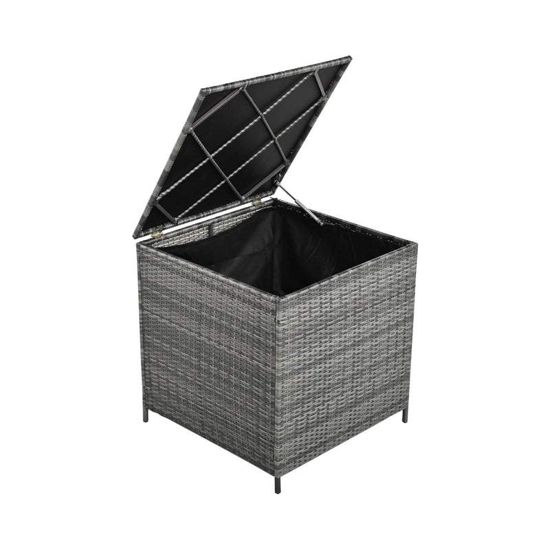 Alora Outdoor 6-Piece All-Weather PE Rattan Sofa Set With Adjustable Seat, Storage Box, Removable Covers, And Tempered Glass Table Top (SAK37221)