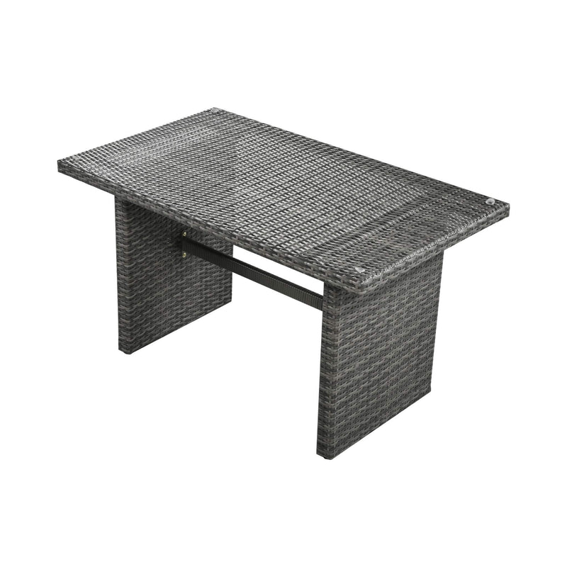 Alora Outdoor 6-Piece All-Weather PE Rattan Sofa Set With Adjustable Seat, Storage Box, Removable Covers, And Tempered Glass Table Top (SAK37221)