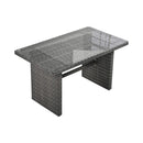 Alora Outdoor 6-Piece All-Weather PE Rattan Sofa Set With Adjustable Seat, Storage Box, Removable Covers, And Tempered Glass Table Top (SAK37221)