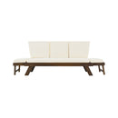 Alora Outdoor Adjustable Wooden Patio Daybed Sofa With Cushions (SAK41345)