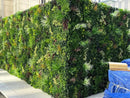 Evergreen Triptych Artificial Vertical Garden Green Wall Panel Set of 3 33 SQ FT – UV Resistant – Commercial Grade by Designer Plants USA