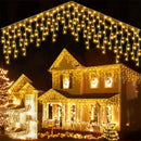 GobekUsa Outdoor Christmas Waterfall Lights 5M Curtain String
