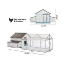 96-Inch Outdoor Fir Wood Chicken Coop With Nesting Box And Run (SAK41852)