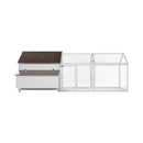 96-Inch Outdoor Fir Wood Chicken Coop With Nesting Box And Run (SAK41852)