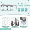 [12X20FT] Alora Outdoor Hardtop Louvered Pergola With Adjustable Aluminum Rainproof Roof (SAK18625)
