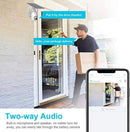 Outdoor Home Security Camera, Wireless WiFi Pan Tilt 360° View Spotlight Solar Battery Powered System, Motion Detection and Siren, Color Night Vision, 2-Way Talk, Remote