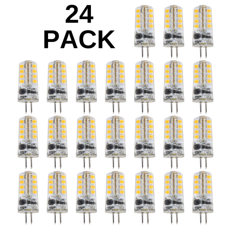 Gardenreet G4 LED Bulbs JC Bi-Pin Base Light Bulbs 3W AC/DC 12V 20W-30W T3 Halogen Bulb Replacement Landscape Bulbs(2700/4000/5000K)