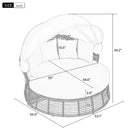 Alora 53-Inch Outdoor Patio Rattan Round Wicker Daybed With Retractable Canopy (SAK69241) by SAKSBY WHOLESALE
