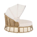 Alora 53-Inch Outdoor Patio Rattan Round Wicker Daybed With Retractable Canopy (SAK69241) by SAKSBY WHOLESALE