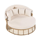 Alora 53-Inch Outdoor Patio Rattan Round Wicker Daybed With Retractable Canopy (SAK69241) by SAKSBY WHOLESALE