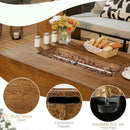 Outdoor Propane Gas Fire Pit Table W/ Lava Rocks & Cover, 50K BTU (SAK94436)