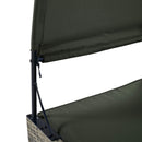 Alora Outdoor Rattan Patio Daybed With Adjustable Backrest, Canopy Roof, Storage Box And Cup Holders (SAK54220) by SAKSBY WHOLESALE