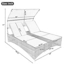 Alora Outdoor Rattan Patio Daybed With Adjustable Backrest, Canopy Roof, Storage Box And Cup Holders (SAK54220) by SAKSBY WHOLESALE