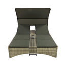 Alora Outdoor Rattan Patio Daybed With Adjustable Backrest, Canopy Roof, Storage Box And Cup Holders (SAK54220) by SAKSBY WHOLESALE