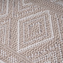 Outdoor Rug Vermont Stain-Resistant with Boho Pattern in Beige