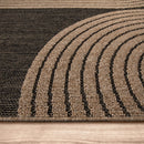In- & Outdoor Rug Cologne with Modern Lines Design in Beige Black