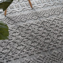 In- & Outdoor Rug Marrakesh High/Low Effect Trellis in Anthracite