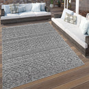 In- & Outdoor Rug Marrakesh High/Low Effect Trellis in Anthracite