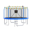 Outdoor Trampoline With LED Lights And Basketball Hoop (SAK69305) by SAKSBY WHOLESALE