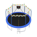 Outdoor Trampoline With LED Lights And Basketball Hoop (SAK69305) by SAKSBY WHOLESALE