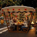 Alora Outdoor Waterproof Wood Picnic Table And Bench Set With Removable Canopy (SAK87135) by SAKSBY WHOLESALE