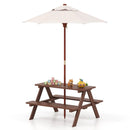 4 Seat Kids Picnic Table with Umbrella by LJGDeals