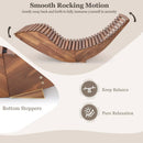 Outdoor Acacia Wood Rocking Chair with Widened Slatted Seat and High Back by LJGDeals