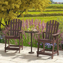 HDPE Patio Chair with Armrest and Footrest for Indoor Outdoor by LJGDeals