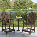 HDPE Patio Chair with Armrest and Footrest for Indoor Outdoor by LJGDeals