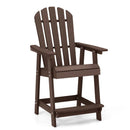 HDPE Patio Chair with Armrest and Footrest for Indoor Outdoor by LJGDeals