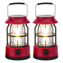 Set of 2 LED Solar Camping Lantern Dimmable