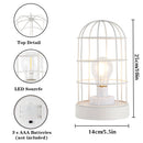 9.5"H Decorative Metal Cage Table Lamp (White)
