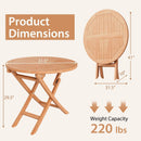 Outdoor Bistro Set with Slatted Seat and Tabletop for Backyard by LJGDeals