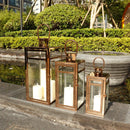 Set of 3 Stainless Steel Lantern  (12/15/19'') -Rose Gold
