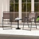 Folding Patio Dining Chairs Set of 4 - Heavy-Duty Metal Frame by DirectDeals