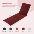 Outdoor Chaise Lounge Cushion Patio Furniture Folding Pad with Fixing Straps by LJGDeals