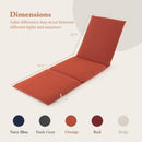 Outdoor Chaise Lounge Cushion Patio Furniture Folding Pad with Fixing Straps by LJGDeals