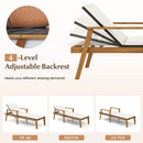 Outdoor Chaise Lounge Chair Rattan Patio Recliners with Armrests by DirectDeals