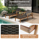 Outdoor Chaise Lounge Chair Rattan Patio Recliners with Armrests by LJGDeals