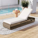 7-Position Adjustable PE Rattan Outdoor Chaise Lounge Chair by LJGDeals