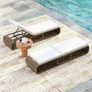 7-Position Adjustable PE Rattan Outdoor Chaise Lounge Chair by LJGDeals
