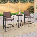 Outdoor Counter Height Bar Stools Set of 4 with Breathable Mesh Fabric by LJGDeals