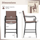 Outdoor Counter Height Bar Stools Set of 4 with Breathable Mesh Fabric by LJGDeals