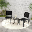 Outdoor Dining Chairs with Breathable Seat and Backrest for Backyard Porch Poolside by LJGDeals