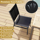 Outdoor Dining Chairs with Breathable Seat and Backrest for Backyard Porch Poolside by LJGDeals