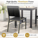 Outdoor Dining Chairs with Breathable Seat and Backrest for Backyard Porch Poolside by LJGDeals