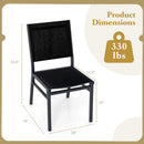 Outdoor Dining Chairs with Breathable Seat and Backrest for Backyard Porch Poolside by LJGDeals